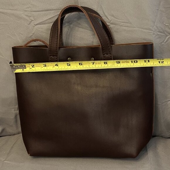 Portland Leather, Crossbody Tote, Dark Brown, w/Eclipse Bag & Keychain - Picture 5 of 15